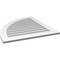 Ekena Millwork Quarter Round Top Left Surface Mount PVC Gable Vent w/ 3-1/2"W x 1"P Standard Frame, 32"W x 36"H GVPQL32X3601SN - alternate 5